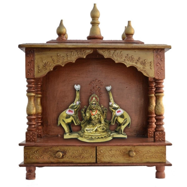 Laxmi Idol with Elephant in Brass