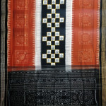 Sambalpuri Handloom Cotton Saree Black Color Matha Color