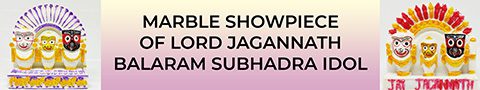 Marble Showpiece of Lord Jagannath Balaram Subhadra Idol_s