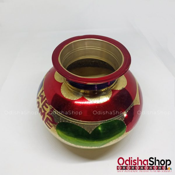 Brass Handpainted Meenakari Karwa Chauth Lota Kalash for Pooja2