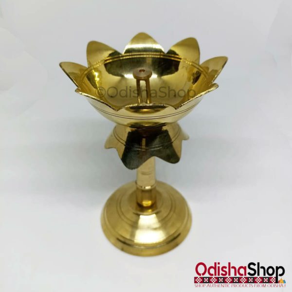 Lotus Shape Pillar Diya Stand Oil Lamp for Home Mandir Pooja Articles Decor Gifts1
