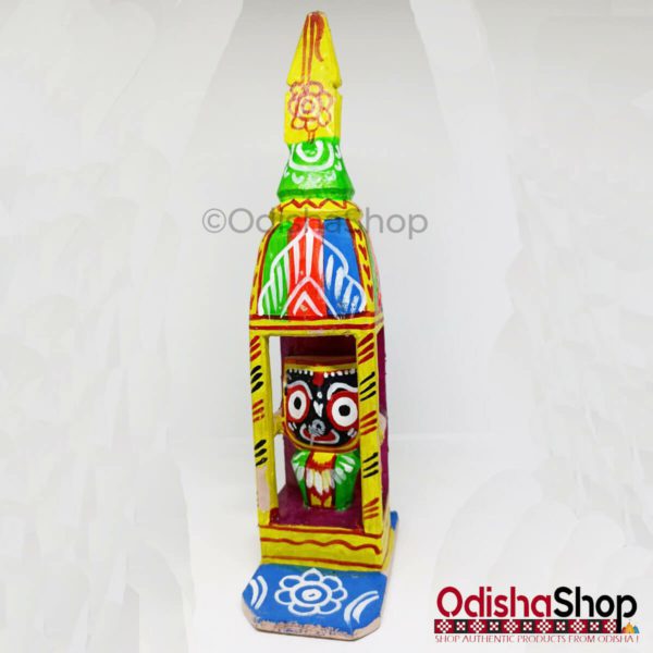 Handmade and Hand-Painted Wooden Temple of Lord Jagannath, Balabhadra and Shubahdra1