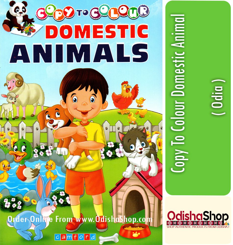 Odia Book Copy To Colour Domestic AnimalsFrom Odishashop